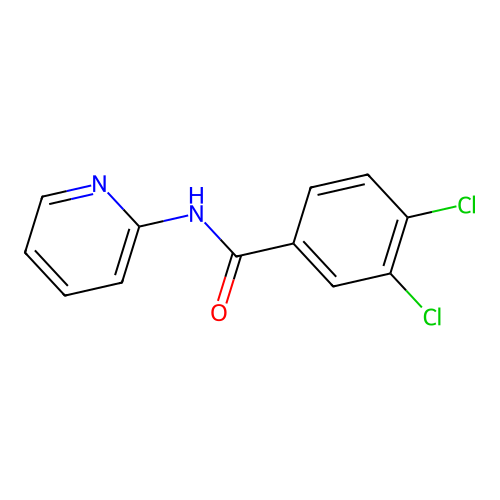 (3,4-dichlorophenyl)-N-(2-pyridyl)carboxamide structure