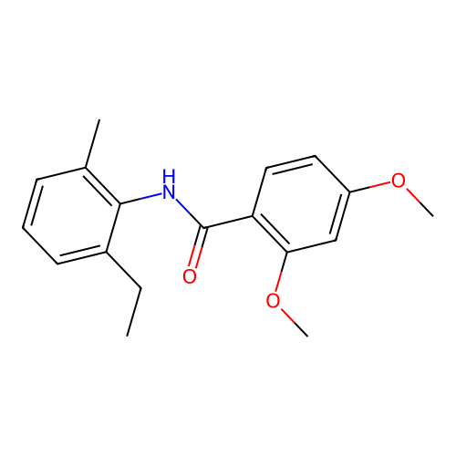 N-(2-ethyl-6-methylphenyl)-2,4-dimethoxybenzamide structure