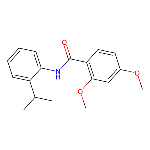 2,4-dimethoxy-N-(2-propan-2-ylphenyl)benzamide structure