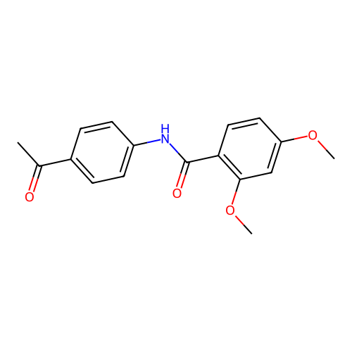 N-(4-acetylphenyl)-2,4-dimethoxybenzamide structure