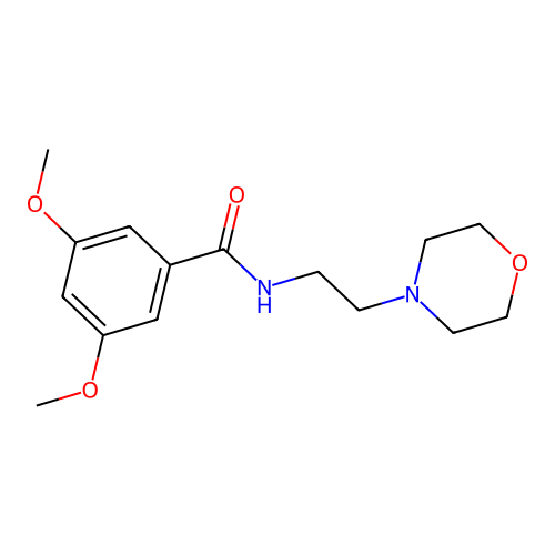 3,5-dimethoxy-N-[2-(4-morpholinyl)ethyl]benzamide structure
