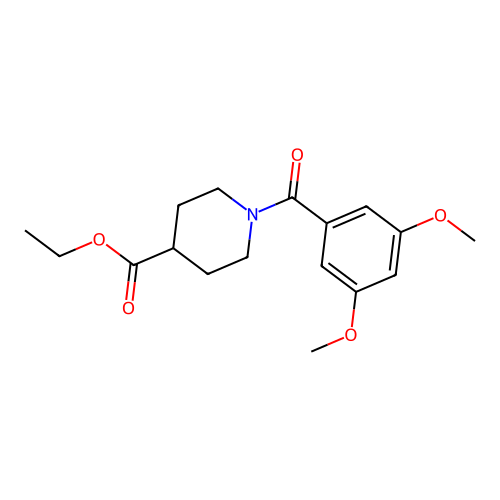 Ethyl 1-(3,5-dimethoxybenzoyl)piperidine-4-carboxylate structure