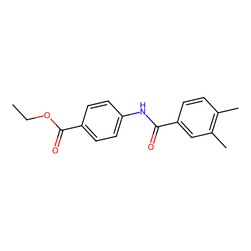 Ethyl 4-{[(3,4-dimethylphenyl)carbonyl]amino}benzoate structure