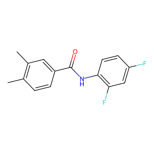 N-(2,4-difluorophenyl)-3,4-dimethylbenzamide structure