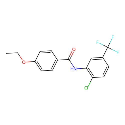 N-[2-chloro-5-(trifluoromethyl)phenyl]-4-ethoxybenzamide structure