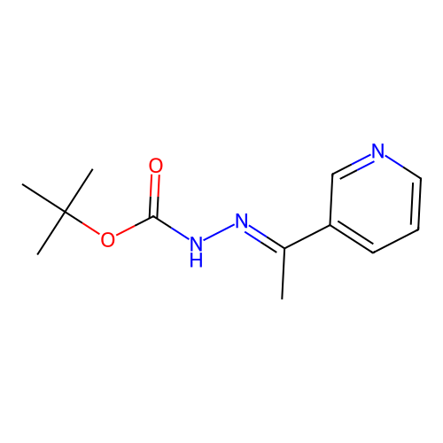 Tert-butyl (e)-2-(1-(pyridin-3-yl)ethylidene)hydrazine-1-carboxylate structure