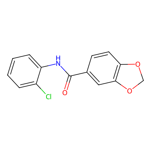 N-(2-chlorophenyl)-1,3-benzodioxole-5-carboxamide structure