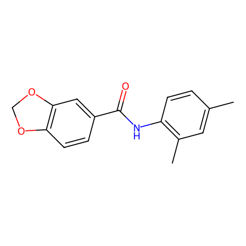 N-(2,4-dimethylphenyl)-1,3-benzodioxole-5-carboxamide structure