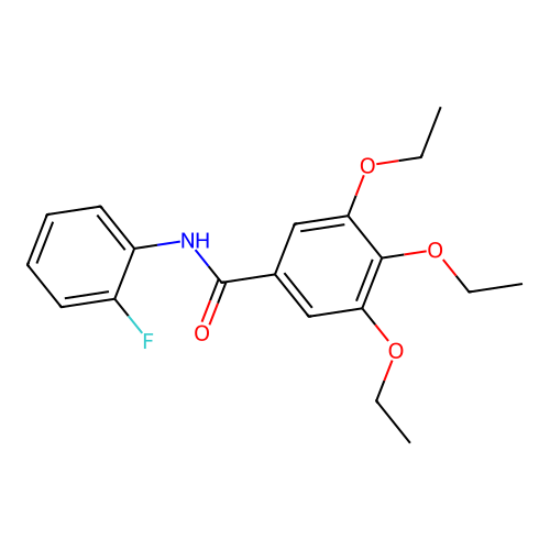 3,4,5-triethoxy-N-(2-fluorophenyl)benzamide structure