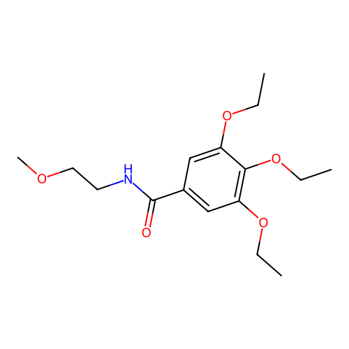 3,4,5-triethoxy-N-(2-methoxyethyl)benzamide structure