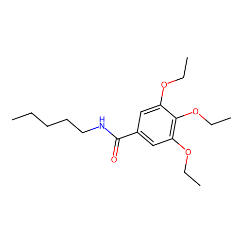 3,4,5-triethoxy-N-pentylbenzamide structure