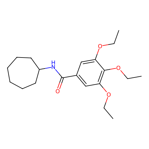 N-cycloheptyl-3,4,5-triethoxybenzamide structure