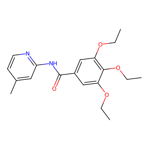 3,4,5-triethoxy-N-(4-methylpyridin-2-yl)benzamide structure