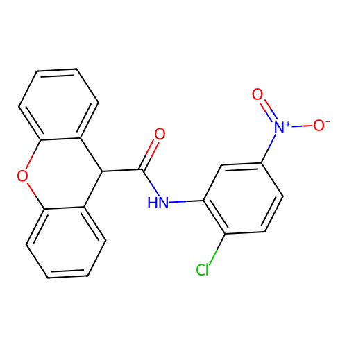 N-(2-chloro-5-nitrophenyl)-9H-xanthene-9-carboxamide structure