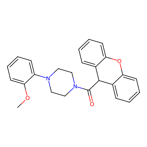 [4-(2-methoxyphenyl)piperazin-1-yl]-(9H-xanthen-9-yl)methanone structure
