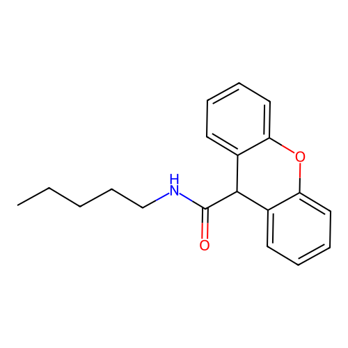N-pentyl-9H-xanthene-9-carboxamide structure