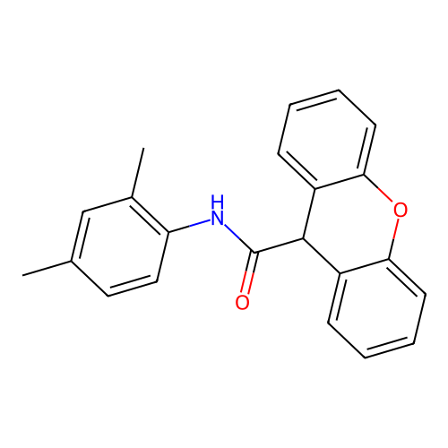 N-(2,4-dimethylphenyl)-9H-xanthene-9-carboxamide structure