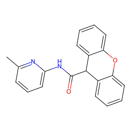 N-(6-methylpyridin-2-yl)-9H-xanthene-9-carboxamide structure