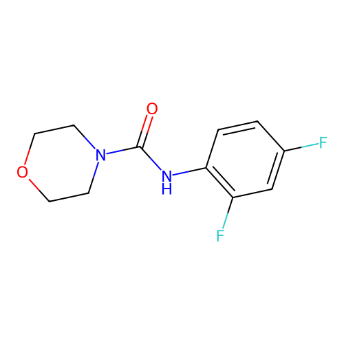 N-(2,4-difluorophenyl)morpholin-4-ylcarboxamide structure