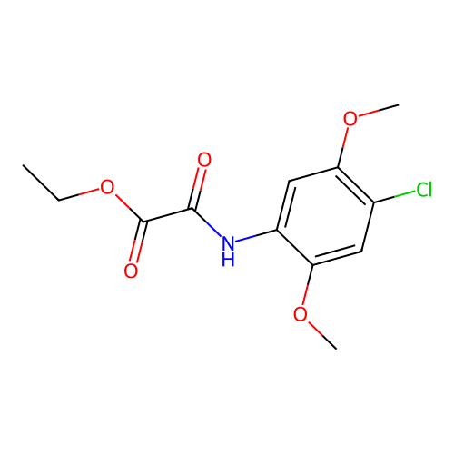 Ethyl [(4-chloro-2,5-dimethoxyphenyl)amino](oxo)acetate structure