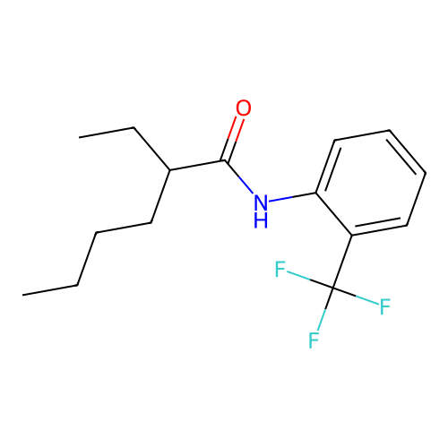 2-ethyl-N-[2-(trifluoromethyl)phenyl]hexanamide structure