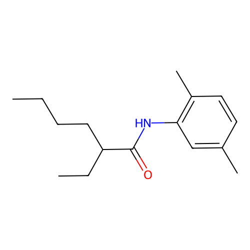 N-(2,5-dimethylphenyl)-2-ethylhexanamide structure
