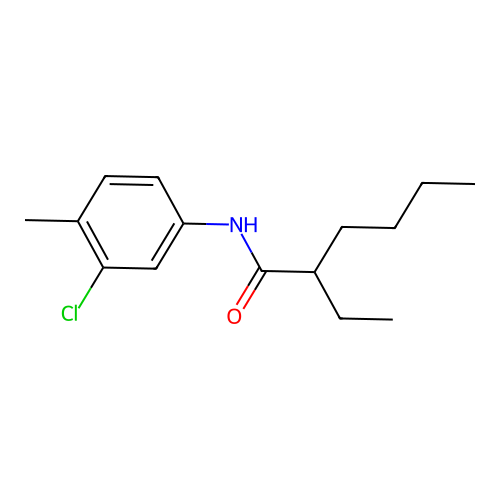 N-(3-chloro-4-methylphenyl)-2-ethylhexanamide structure
