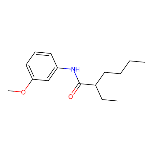 2-ethyl-N-(3-methoxyphenyl)hexanamide structure