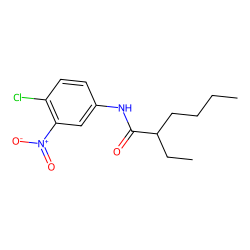 N-(4-chloro-3-nitrophenyl)-2-ethylhexanamide structure
