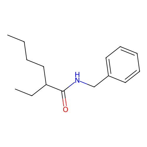 N-benzyl-2-ethylhexanamide structure