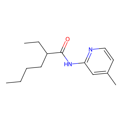 2-ethyl-N-(4-methyl-2-pyridinyl)hexanamide structure