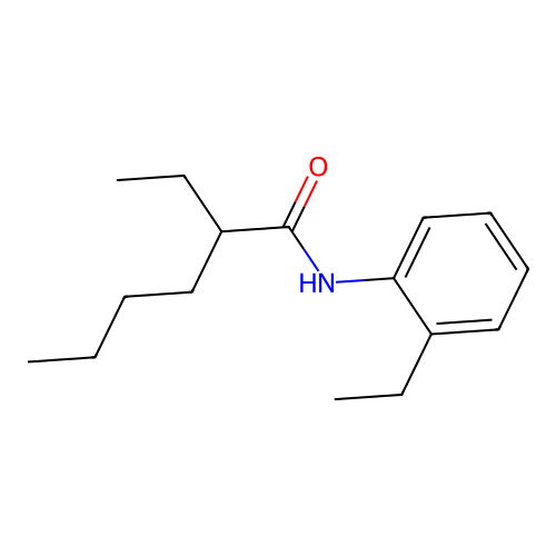2-ethyl-N-(2-ethylphenyl)hexanamide structure