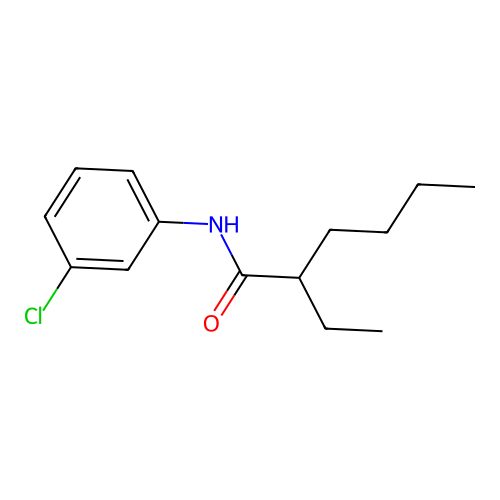 N-(3-chlorophenyl)-2-ethylhexanamide structure