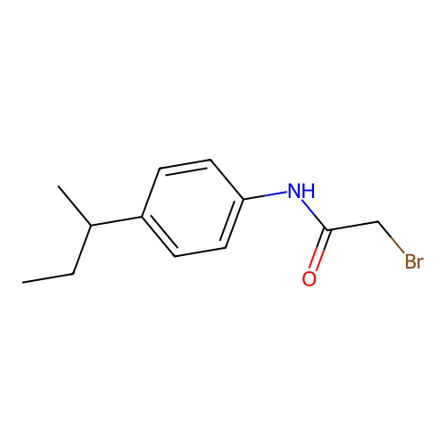 2-bromo-N-(4-butan-2-ylphenyl)acetamide structure