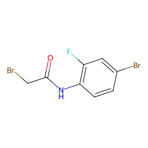 2-bromo-N-(4-bromo-2-fluorophenyl)acetamide structure