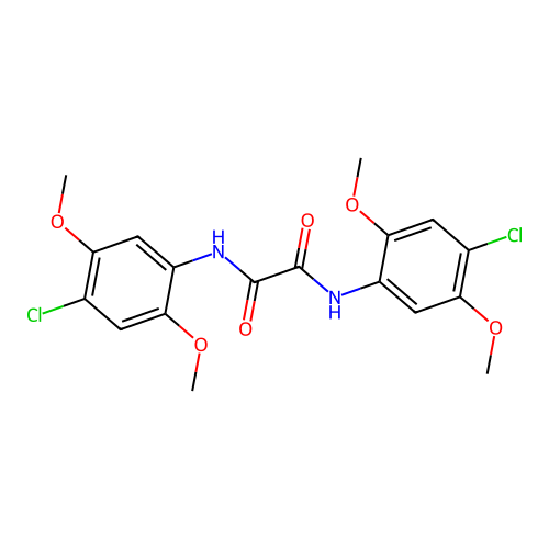 N,N'-bis(4-chloro-2,5-dimethoxyphenyl)ethanediamide structure