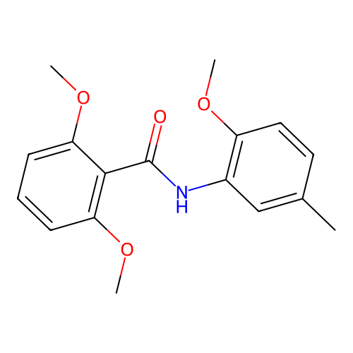 2,6-dimethoxy-N-(2-methoxy-5-methylphenyl)benzamide structure