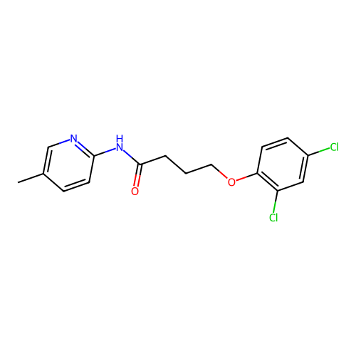 4-(2,4-dichlorophenoxy)-N-(5-methylpyridin-2-yl)butanamide structure