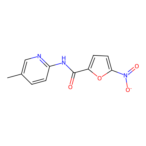 N-(5-methylpyridin-2-yl)-5-nitrofuran-2-carboxamide structure