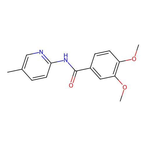 3,4-dimethoxy-N-(5-methylpyridin-2-yl)benzamide structure