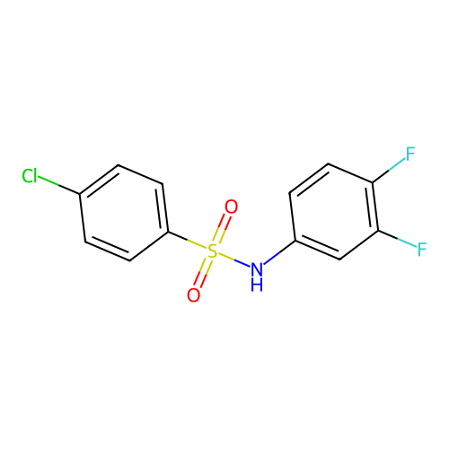 4-chloro-N-(3,4-difluorophenyl)benzenesulfonamide structure