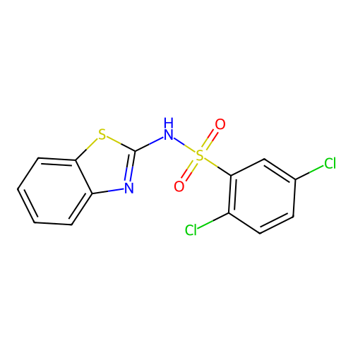 N-(1,3-benzothiazol-2-yl)-2,5-dichlorobenzenesulfonamide structure