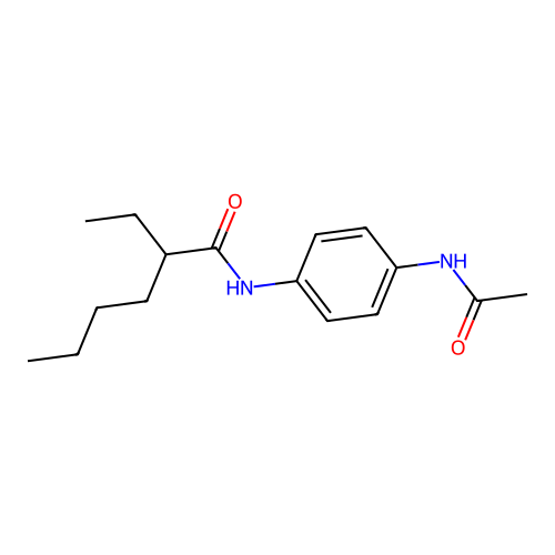 N-[4-(acetylamino)phenyl]-2-ethylhexanamide structure
