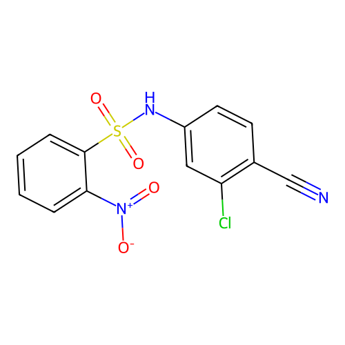 N-(3-chloro-4-cyanophenyl)-2-nitrobenzenesulfonamide structure