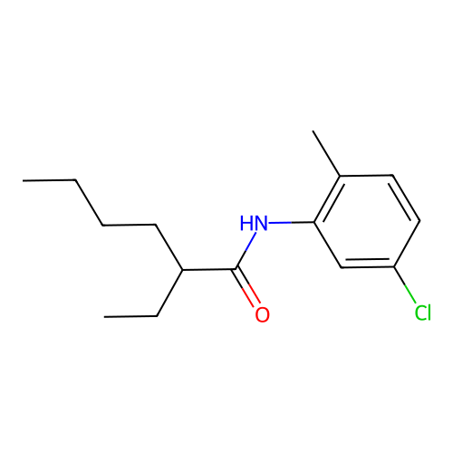 N-(5-chloro-2-methylphenyl)-2-ethylhexanamide structure
