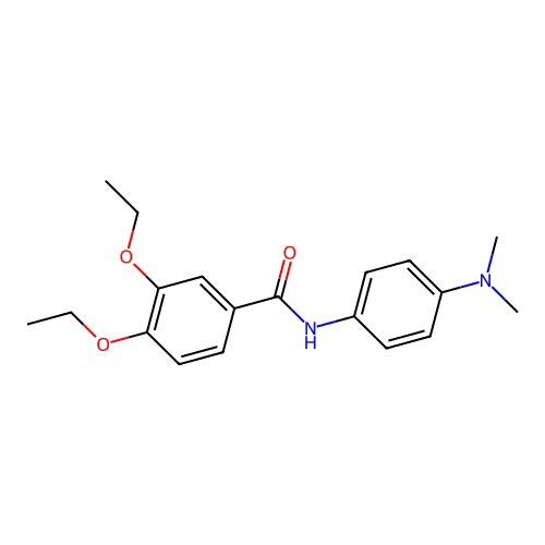 N-[4-(dimethylamino)phenyl]-3,4-diethoxybenzamide structure