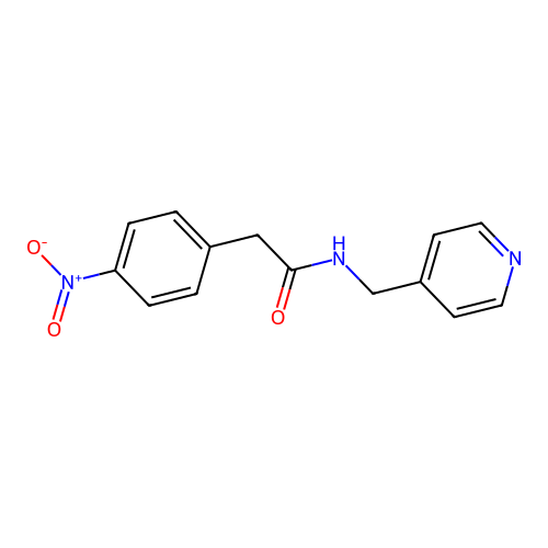 2-(4-nitrophenyl)-N-(pyridin-4-ylmethyl)acetamide structure