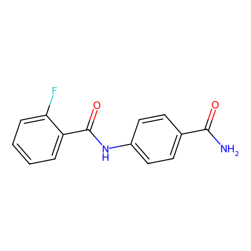 N-(4-氨甲酰基苯基)-2-氟苯甲酰胺 structure