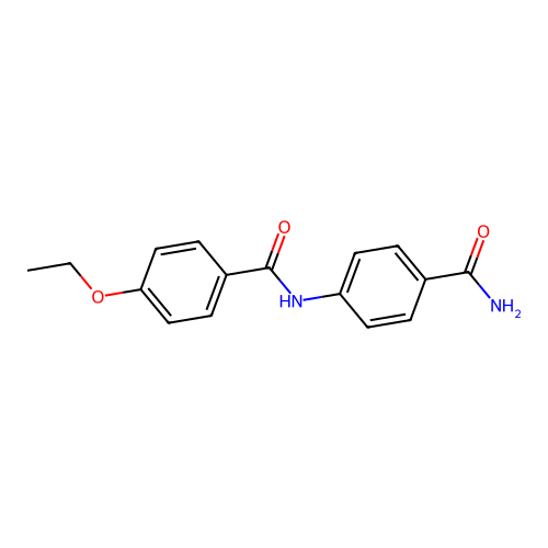 N-(4-carbamoylphenyl)-4-ethoxybenzamide structure