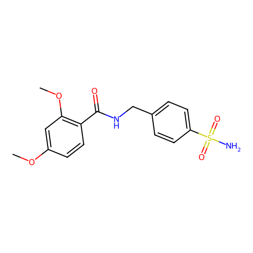 2,4-dimethoxy-N-(4-sulfamoylbenzyl)benzamide structure